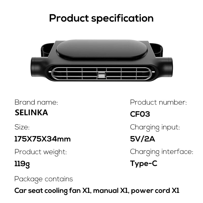 Headrest Cooling Fan